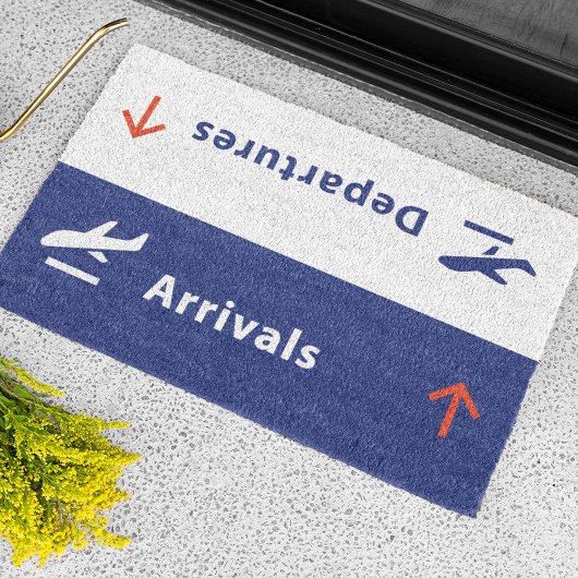 Abflug Ankunft Fußmatte