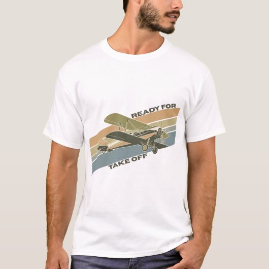 Abflug bereit - Flugzeugbegeisterter T-Shirt (Vorderseite)