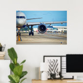 Abflug des Flugzeugs Poster (Heimbüro)