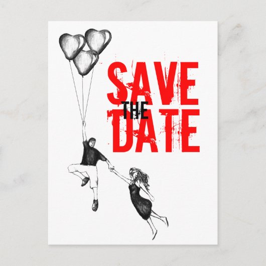 Abflug mit Liebe Ankündigungspostkarte (Vorderseite)