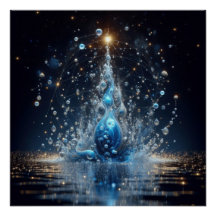 Abfluss reiner, sauberer Wasserblasen auf einem bl