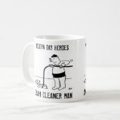 Abflussreiniger-Mann Kaffeetasse (Vorderseite Links)