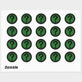 Abfragezeichen-Zeichensatz Frag Runder Aufkleber (Blatt)
