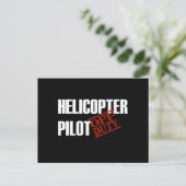 ABGABE HELICOPTER PILOT DARK POSTKARTE (Stehend Vorderseite)
