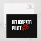 ABGABE HELICOPTER PILOT DARK POSTKARTE (Vorne/Hinten)