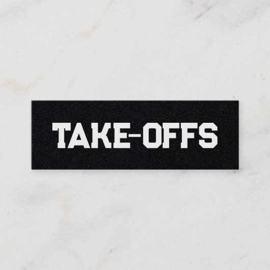 Abgänge Mini Visitenkarte (Vorderseite)