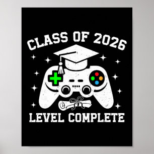 Abgänger 2026 Level Complete Gamer Abschlussfeier  Poster