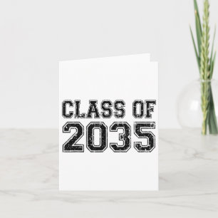 Abgänger 2035 Wachse Mit Mir Abschluss Vintage Karte