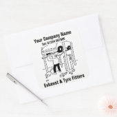 Abgasanlagen Quadratischer Aufkleber (Umschlag)