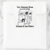 Abgasanlagen Quadratischer Aufkleber (Tasche)