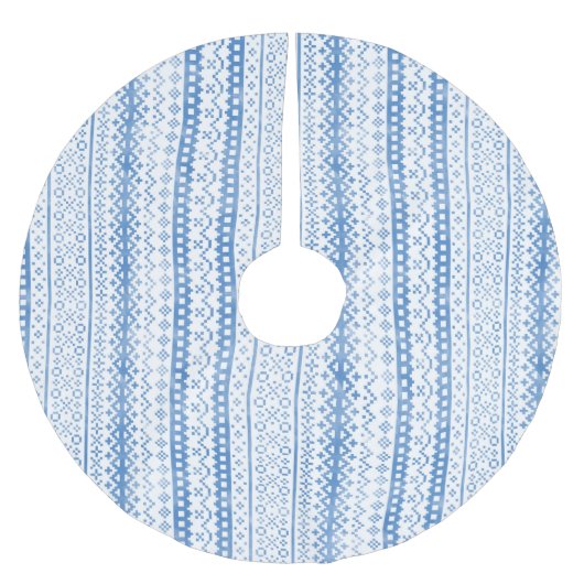 Abgeblasene Messe Isle Knitwear Aquädukt Gemütlich Polyester Weihnachtsbaumdecke (Vorderseite)