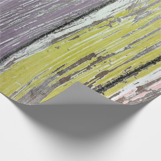 Abgeblendete Farbe auf Holzverschleißpapier Geschenkpapier (Ecke)
