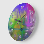 Abgeblendete Feuerwerke drehen die Zeit zurück Große Wanduhr (Winkel)