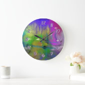 Abgeblendete Feuerwerke drehen die Zeit zurück Große Wanduhr (Zuhause)