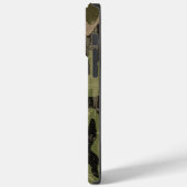 Abgeblendete grüne Camouflage Case-Mate iPhone Hülle (Rückseite / Links)