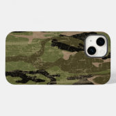 Abgeblendete grüne Camouflage Case-Mate iPhone Hülle (Rückseite (Horizontal))