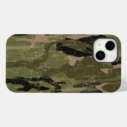 Abgeblendete grüne Camouflage Case-Mate iPhone Hülle (Rückseite (Horizontal))