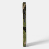 Abgeblendete grüne Camouflage Case-Mate iPhone Hülle (Rückseite / Links)