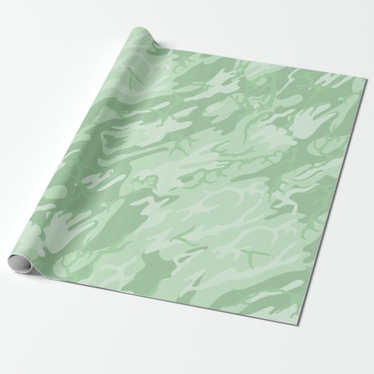 Abgeblendete grüne Camouflage Geschenkpapier (Ungerollt)