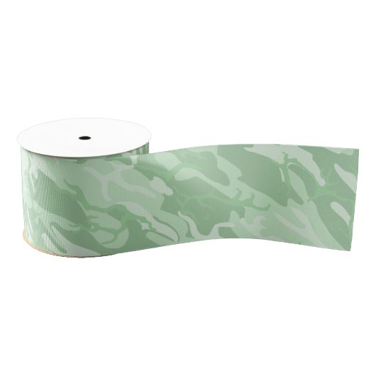 Abgeblendete grüne Camouflage Ripsband (Spule)