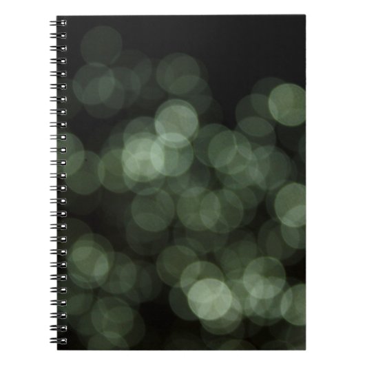 Abgeblendete grüne Lichter, digital Notizblock (Vorderseite)