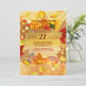 Abgeblendete Herbsttage lässt Erntedank abends an Einladung (Stehend Vorderseite)