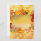 Abgeblendete Herbsttage lässt Erntedank abends an Einladung (Rückseite)