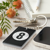 Abgeblendeter 8-Ball-Billiard-Spieler Schlüsselanhänger (Vorderseite rechts)