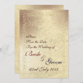 Abgeblendeter Elfenbeineffekt Hochzeit Sichern Sie Einladung (Vorne/Hinten)