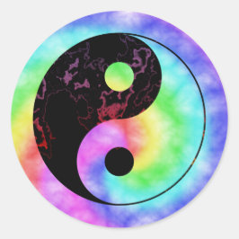 Abgeblendeter Regenbogen Yin Yang Sticker