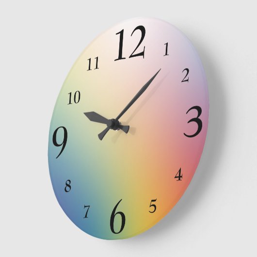 Abgeblendeter Regenbogenstrahl Große Wanduhr (Winkel)
