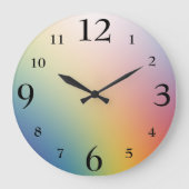 Abgeblendeter Regenbogenstrahl Große Wanduhr (Vorderseite)