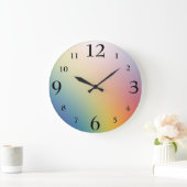 Abgeblendeter Regenbogenstrahl Große Wanduhr (Zuhause)