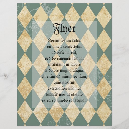 Abgeblendetes Diamantenmuster Flyer (Vorne)