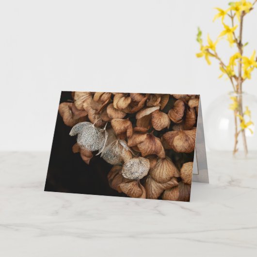 Abgeblendetes Hydrangea Karte (Gelbe Blume)