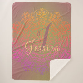 Abgeblendetes Monogramm Mandala Sherpadecke