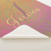 Abgeblendetes Monogramm Mandala Sherpadecke (3/4)