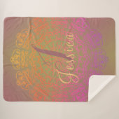 Abgeblendetes Monogramm Mandala Sherpadecke (Vorderseite (Horizontal))