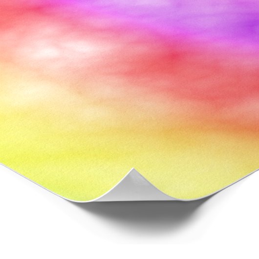 Abgeblendetes Regenbogen Yin Yang Poster (Ecke)