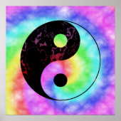 Abgeblendetes Regenbogen Yin Yang Poster (Vorne)