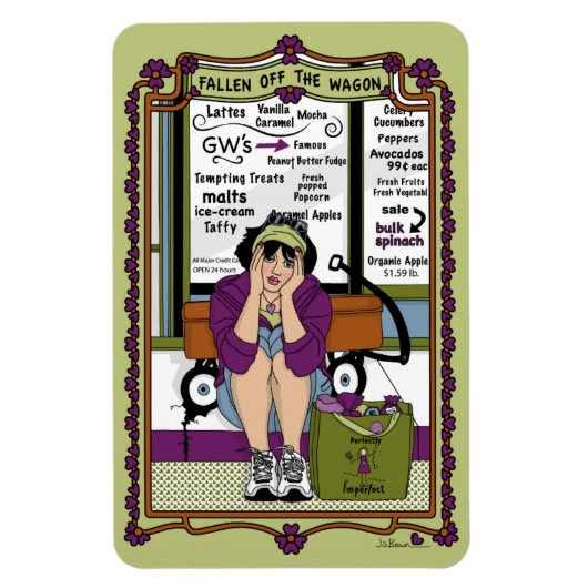 Abgefallen vom Wagenheber_A_4x6 Kühlschrank Magnet (Vertikal)