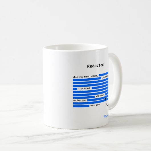 Abgefaßt Kaffeetasse (VorderseiteRechts)