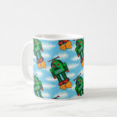 "Abgefeuerte oben" Roboter-Tasse Kaffeetasse (Vorderseite Links)