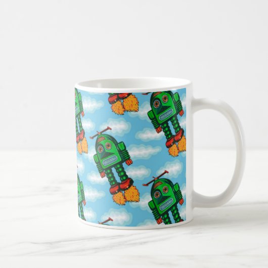 "Abgefeuerte oben" Roboter-Tasse Kaffeetasse (Rechts)