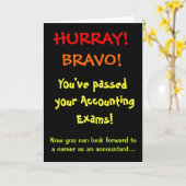 Abgegebene Buchprüfungen Rechnungsführer Glückwuns Karte (Gelbe Blume)