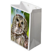 Abgehaltene Eule Mittlere Geschenktüte (Rückseite Schrägansicht)