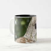 Abgehaltene Eule Zweifarbige Tasse (Vorderseite Links)