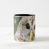 Abgehaltene Eule Zweifarbige Tasse (Mittel)