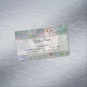 Abgehaltene Eulen-Pastell Oilpainting Magnetische Visitenkarte (Beispiel)