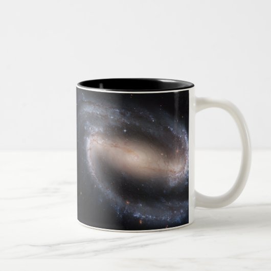 Abgehaltener Spiralarm NGC 1300 Zweifarbige Tasse (Rechts)
